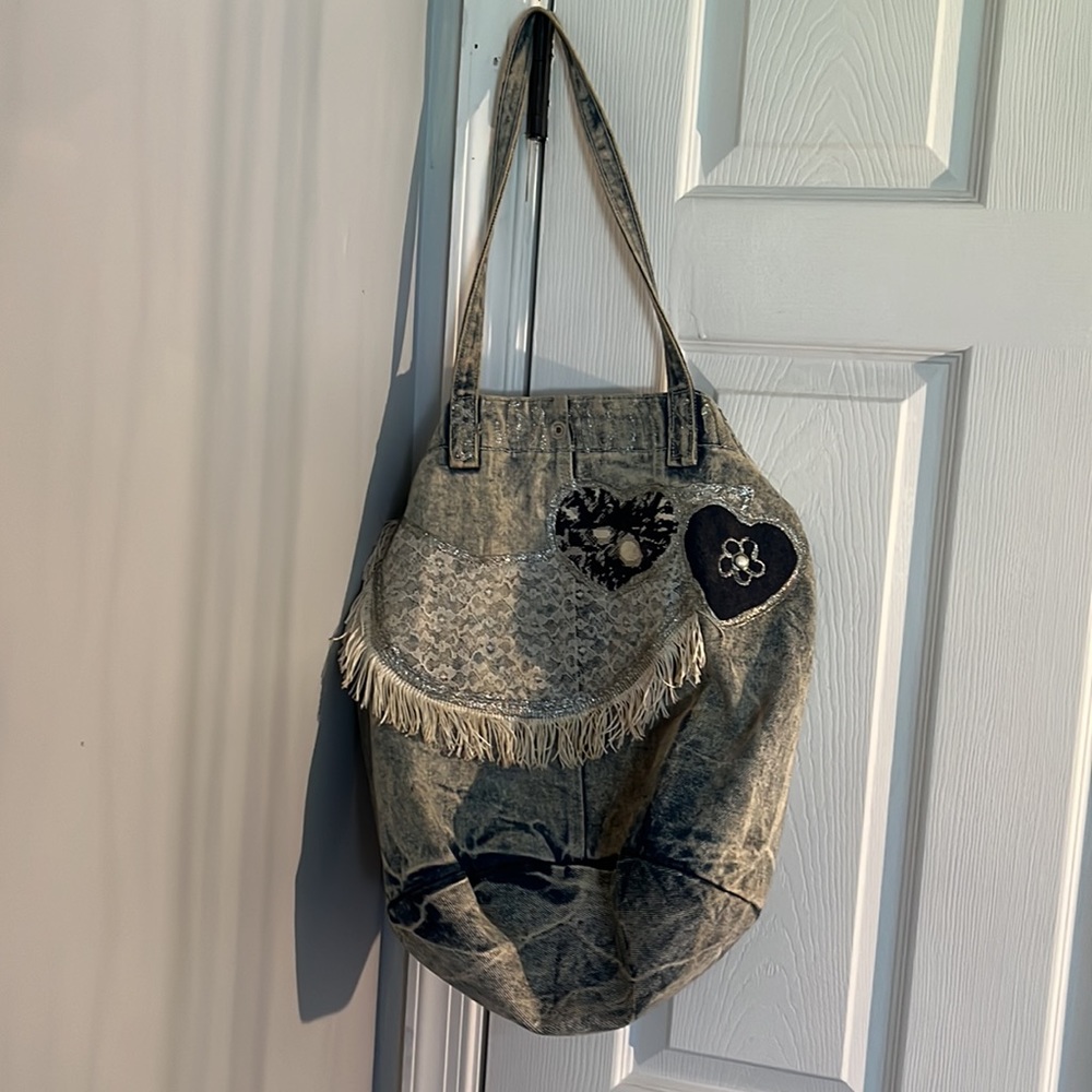 Vintage Denim Nijovo large BOHO Tote - Picture 8 of 11
